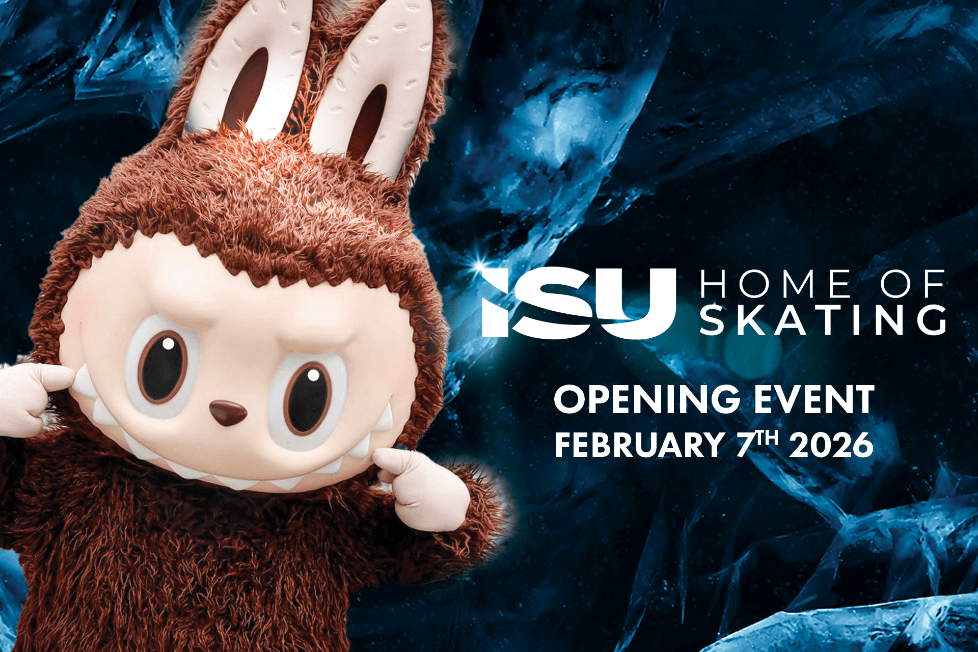 LABUBU skates to Milano to celebrate ISU Home of Skating opening